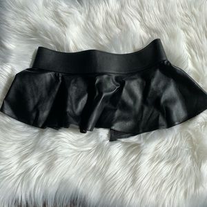 Express Faux Leather Mini Skirt Snap Closure